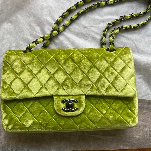 CHANEL Handbags - Chanel cf velvet rare color